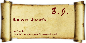 Barvan Jozefa névjegykártya